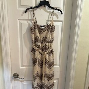 Chevron Patterned Sleeveless Dress